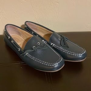 Lands End Navy Driving Shoes 8.5